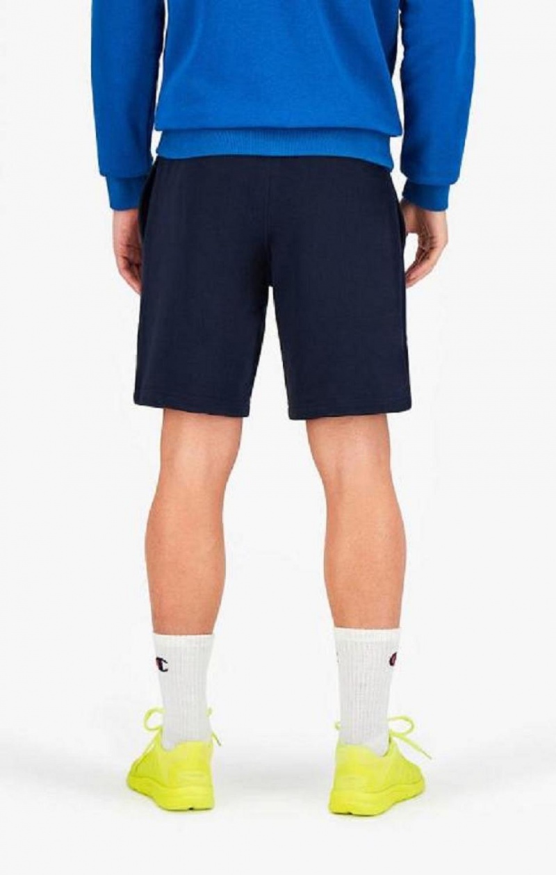 Champion Vertical Script Logo Shorts Shorts Herre Mørke Blå | 4756-SCLKR