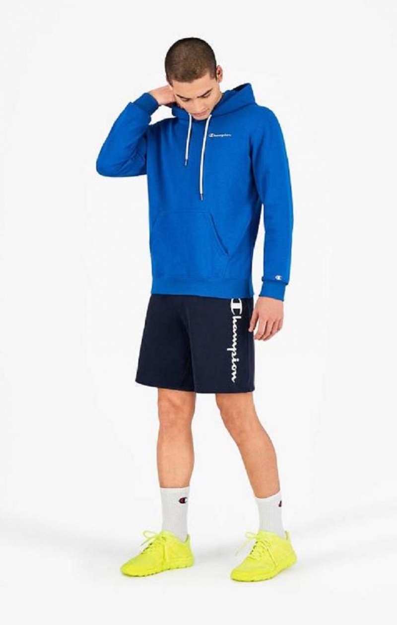 Champion Vertical Script Logo Shorts Shorts Herre Mørke Blå | 4756-SCLKR