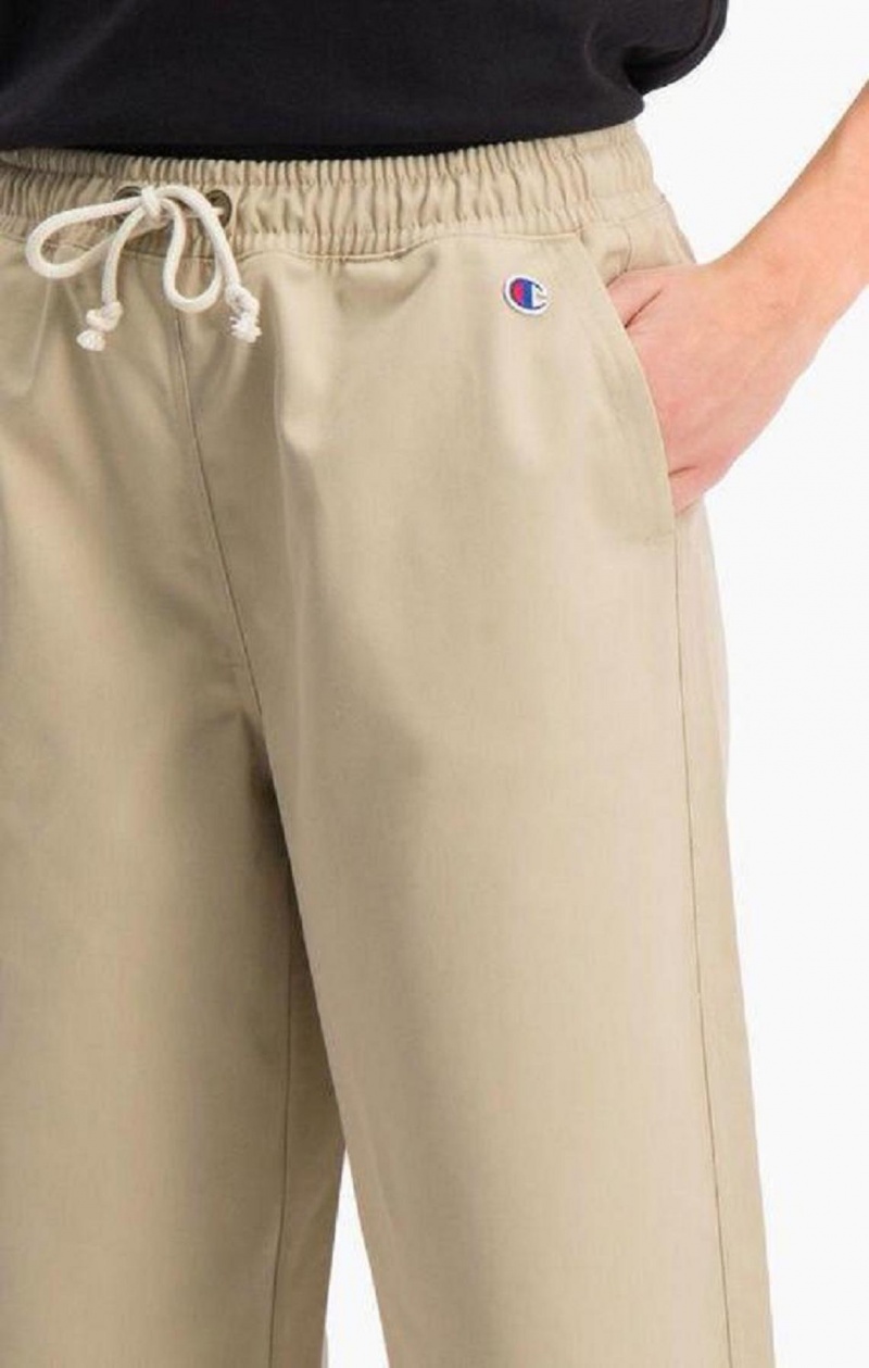 Champion Woven Tapered Chino Pants Joggebukse Dame Beige | 9857-JEVIC