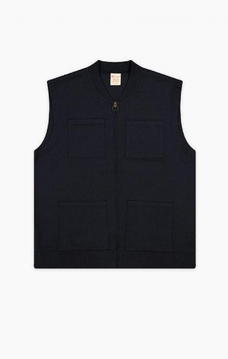 Champion Woven Utility Vest Jakker Herre Mørke Blå | 7359-ROVMC