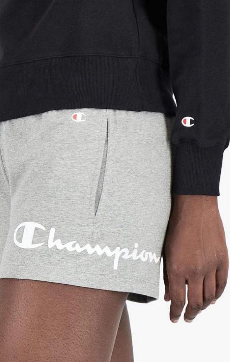 Champion Wraparound Script Logo Runner Shorts Shorts Dame Lyse Grå | 0896-YMKQF