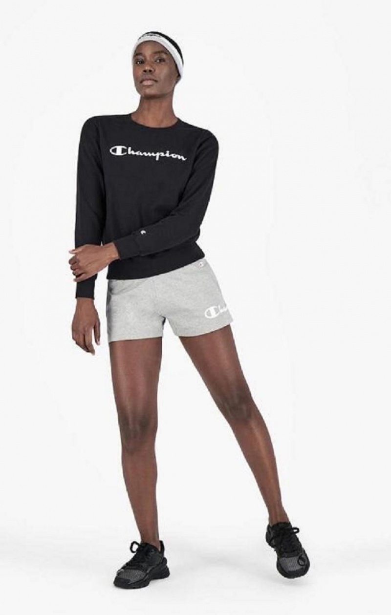 Champion Wraparound Script Logo Runner Shorts Shorts Dame Lyse Grå | 0896-YMKQF