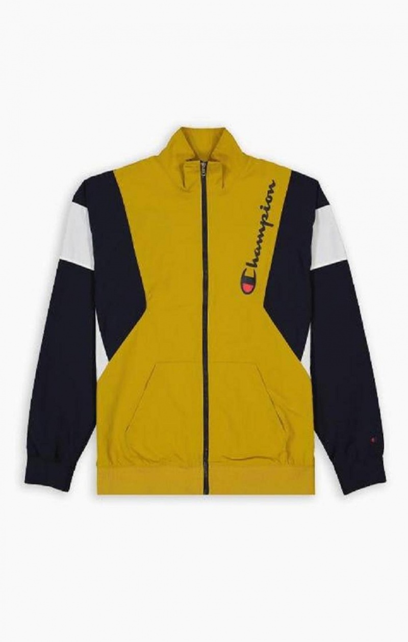 Champion Zip-Up Colour Block Jacket Treningsdress Herre Gull | 4985-OQCEP