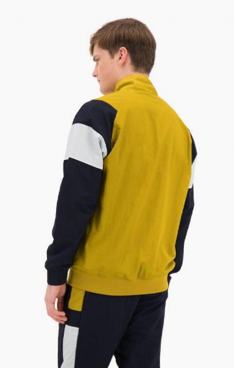 Champion Zip-Up Colour Block Tracksuit Jacket Jakker Herre Gull | 9704-JRSFO